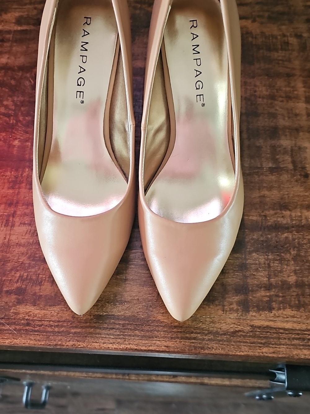 NWOT Rampage Women's Beige Pointed-Toe Stiletto Pumps SIZE 9 - Picture 2 of 5